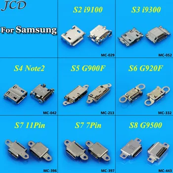 JCD USB Порт За Зареждане Конектор Конектор За Samsung S3 i9300 S4 Забележка 2 S2 i9100 S5 G900F S6 edge G920F S7 S8 Плюс G9500 7 8 P