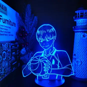 Haikyuu кагеяма тобио Аниме 3D Лампа LED Иллюзионный лека нощ Начало Декор лека нощ Манга Детски Подарък Dhild Настолна Лампа За Спални