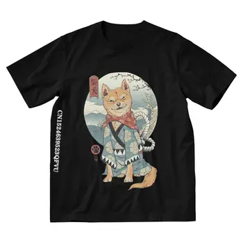 Ретро Класическа Тениска с Кучето Shiba-Ин, Мъжки Уникални Готически Тениски с аниме, Облекла в стил емо, Японската Тениска С Животни, Графична Облекло