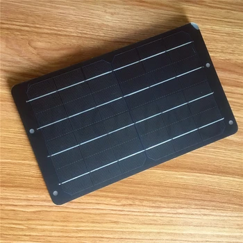 Монокристаллическая силиконовата соларен панел 5V6V1A6W за зареждане на мобилен телефон за пътуване на открито преносим кабел за зареждане под наем