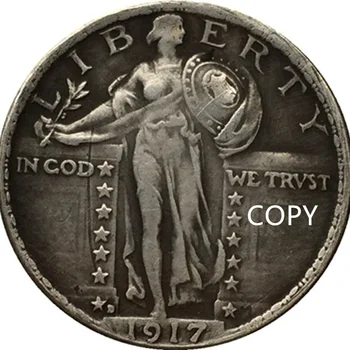 Американският 7 различни D версия на четвърт долар запомнящи се събират монети подарък щастлив предизвикателство монети КОПИЯ на МОНЕТИ