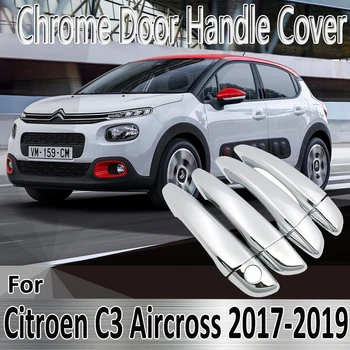 За Citroen C3 Aircross 2017 2018 2019 Етикети За Полагане на Орнаменти Хромирани Врата копчето на Кутията боя Ремонт на Автомобилни Аксесоари