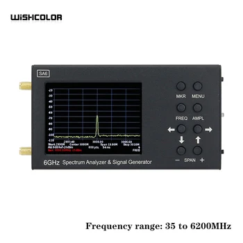 Wishcolor SA6 Анализатор на спектъра 6 Ghz Генератор на сигнали Радиочестотни Източник на сигнала на Wi-Fi 2G 4G LTE, CDMA, GSM Beidou GPR