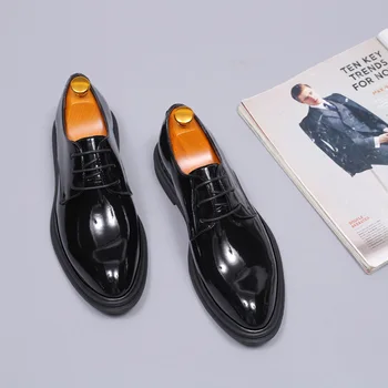2019 пролет-есен брандираната мъжки обувки; класическа луксозна бизнес висококачествена градинска официалната ежедневни социална обувки големи размери 45