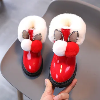 2023 нови зимни обувки за момичета, топли зимни обувки в меху за момичета, детски зимни обувки, детски плюс фланелевая обувки