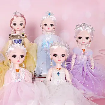 30 см Мини Скъпа Мультяшная Кукла Игри Къща Одевалка Играта Обличам Принцеса Музикална Играчка За Момичета, Подарък За Нова Година Подвижни Ставите 2022 Гореща