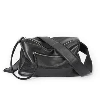Мъжка чанта през рамо с голям капацитет, Мека Чанта през Рамо от Изкуствена Кожа, Мъжки Градинска Модна Дизайнерска чанта-месинджър, Мъжки Чанти