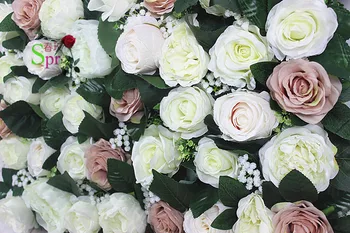 SPR нов дизайн 10 бр./много високо качество на 3D цвете иу стенен сватбен фон изкуствена роза, хортензия цветя