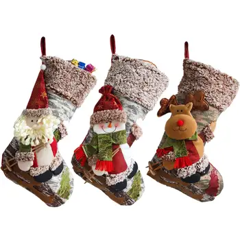Коледни Чорапи Чорапи Коледна Елха, Висящи за Декорация Парти