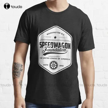 Нова Тениска Speedwagon Foundation В ретро Стил Мъжка Тениска С Къс Ръкав, Памучен Тениска Унисекс, Модни Забавно Градинска Облекло в Стил Харадзюку
