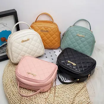 Луксозни дамски чанти от Изкуствена Кожа, с Модерна Нова дамска чанта с диамант с форма на Мрежи, чанта-месинджър за Момичета, дамски чанти-месинджър във формата на миди
