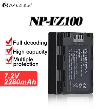 PALO 2280 ма NP-FZ100 NP FZ100 Батерия за Sony NP-FZ100, BC-QZ1 Alpha 9, A7RIII, ILCE-7RM3, A9, Sony A9R Sony Alpha 9S Камера