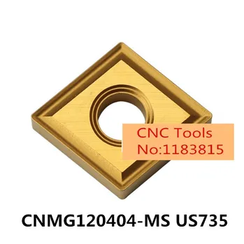 CNMG120404-MS US735/CNMG120408-MS US735, оригиналната твердосплавная поставяне CNMG 120404 MS/120408 за притежателя на струг инструмент