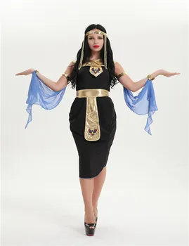 нов стил zy283 Дами Клеопатра Египетската Богиня Римско Маскарадное Обличам Костюм За Хелоуин Облекло размер s-2xl