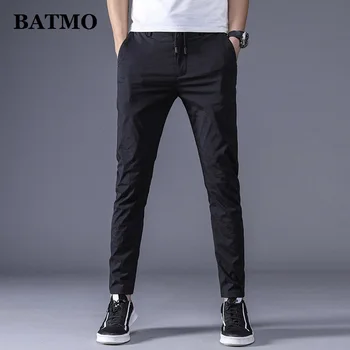 BATMO 2021 ново записване, летни ежедневни панталони от ледената коприна с високо качество, мъжки тесни панталони, мъжки панталони-молив K6816