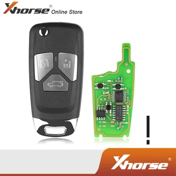 XHORSE XNAU01EN За Audi Стил Безжичен VVDI Универсален Флип Дистанционно Ключ С бутон 3/4 10 бр./лот