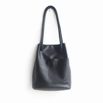 2023 Женствена чанта През рамо, с Висококачествена Мека Кожена Чанта чанта, Кожена Голям пазарска Чанта, Луксозна марка дамски чанта