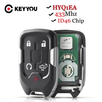 KEYYOU 5 Бутона Авто Дистанционно Ключ За Chevrolet Suburban Tahoe GMC Yukon XL Denali 2015-2019 ID46 HYQ1EA 433 Mhz